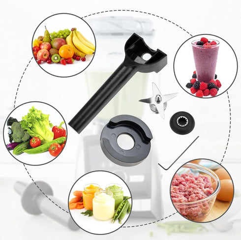 Vitamix Compatible Blender Blade Replacement Kit - 4 Wet Blades, Wrench, Retainer Nut, Drive Socket for 32oz & 64oz Containers...