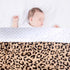 Baby Blanket for Girls Boys Leopard Minky Super Soft Double Layer Receiving Blanket with Dotted Backing for Newborn Nursery Stroller Receiving Tod...