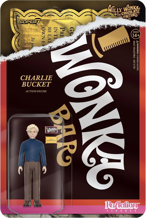 Super7 Willy Wonka & The Chocolate Factory ReAction Figures Wave 02 - Charlie Bucket Action Figure...