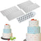 Wedding Cake Stencil Template, Kissbuty 5 Pcs Cake Decorating Embossing Plastic Spray Floral Cake Cookie Fondant Side Baking Mesh Stencil Mat Wedd...
