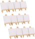 Tosnail 12 Packs Mini Canvas and Easel Set, Art Easel Stand with Canvas Set Tabletop Wooden Display Stand and Canvas Panels for Artist, Students, ...