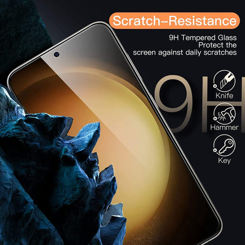 BANDQ 3 Pack for Samsung Galaxy S23 Ultra Screen Protector?3+1 Pack? 1 Pack Tempered Glass Camera Lens Protector, HD Clear 9H Tempered Glass Scree...