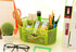 VANRA Metal Mesh Desk Supply Caddy Desktop Office Supplies Organizer Supply Holder 8 Compartments with Drawer (Green)...