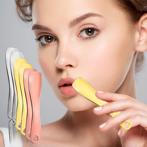 Sibba Facial Makeup Spatula Face Beauty Mask Applicator 6 Pieces Tiny Mini Gold Silver Metal Spoons Set Cosmetic Scraper Skincare Skin Cream Lotio...