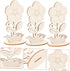 12pcs Kid Toys Clay Kids Toys Kids Crafts Unfinished Wooden Flower Cutouts Wooden Crafts Paint Your own Crafts Flower Cutouts for Crafts Art Suppl...