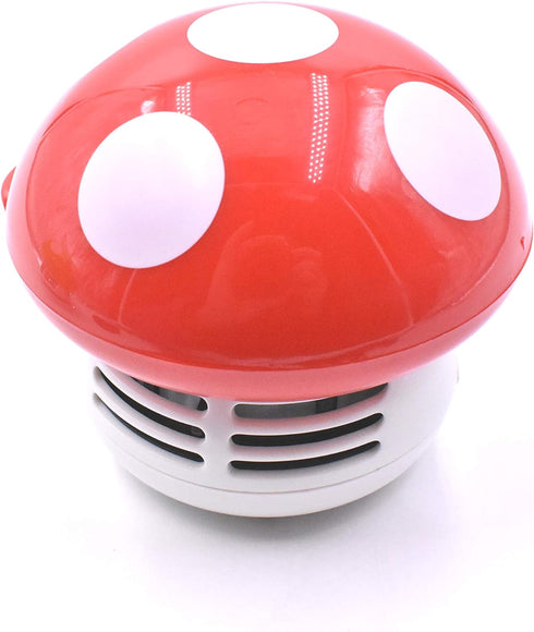 Art&Beauty Mini Cute Table Dust Vaccum Cleaner, Mushroom Shaped New Portable Corner Desk Vaccum Cleaner Mini Cute Vacuum Cleaner Dust Sweeper (Red...