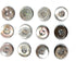 Vintage 12 Grey Pinkish Ocean Pearl -Mother of Pearl Buttons 1/2''- 10mm""- Gray Pinkish Irridescent Blouse Buttons,Shirt Buttons, 2 Holes...