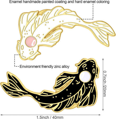 OIIKI 8PCS Enamel fish Brooches Pins, Lovely Fish Shaped Brooch, Cute Cartoon Pins for Backpacks, for Clothes Bags Jackets Hat Decorations DIY Jew...