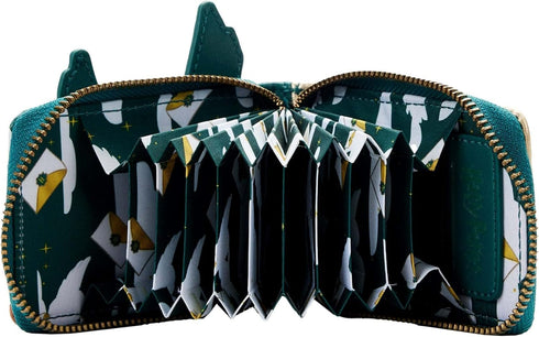 Loungefly Harry Potter Golden Hogwarts Faux Leather Accordion Wallet...