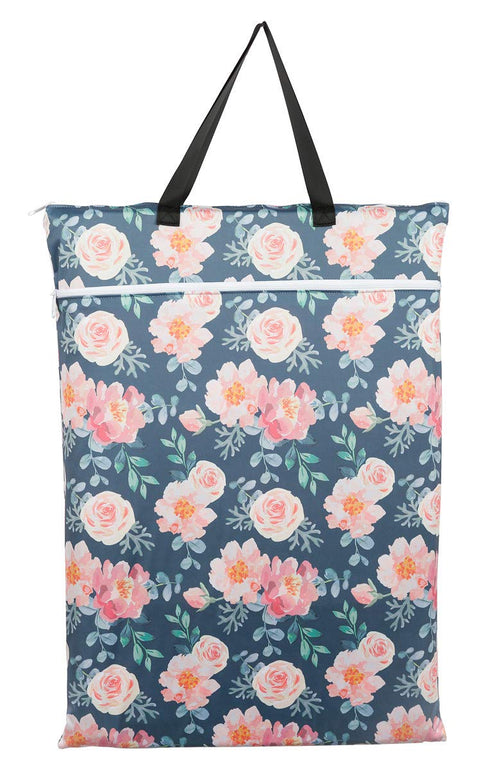 Large Hanging Wet/Dry Cloth Diaper Pail Bag for Reusable Diapers or Laundry (Rose)...