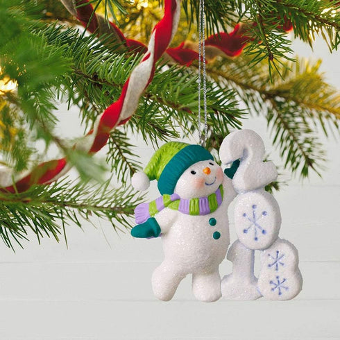 Hallmark Keepsake Christmas Ornament 2018 Year Dated, Frosty Fun Decade Snowman...