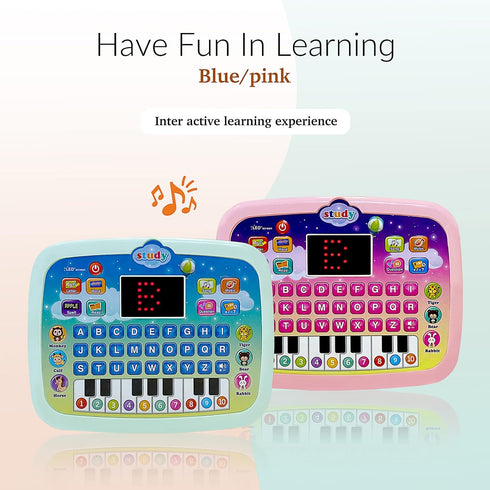 Kid Tablet Toddler Learning Pad Interactive Toy with Screen -Educational Toys Fun Gifts -Music/Piano/ABC/Numbers/Words/Spell/Animals - for Boys&Gi...