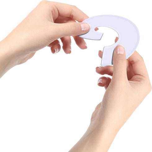 30 Pack White Round Clothing Size Closet Rack Dividers Hangers with 1 Bonus Marker (Outer 3.5”, Inner 1.38” in Diameter)...