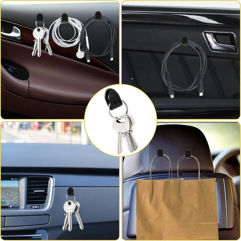 Mini Hooks for Car 20 PCS Key Holder for Car Hooks Dashboard Multifunctional Auto Backseat Hangers Car Hook Small Storage Stick for Key USB Cable ...