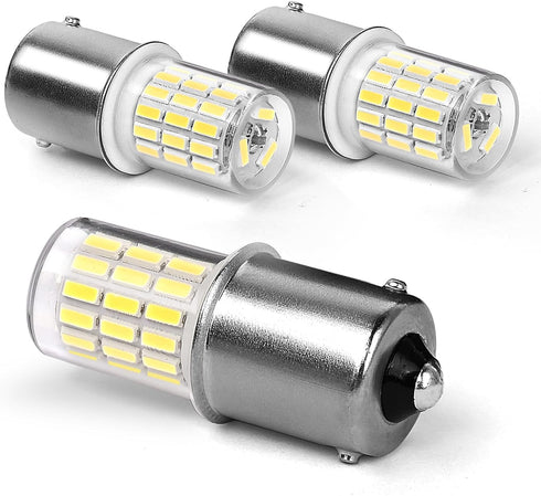 1156 Ba15s 12V 24V 3w LED Light Bulb 6000K Daylight White, 1141 S8 Bayonet Bulb Socket Single Contact, for Landscape, RV, Boat Mower Lawn Tractors...