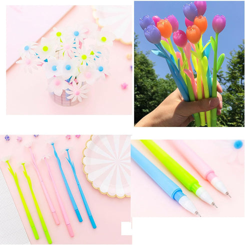 YYaaloa 20PCS Color Changing Rose Flower Pens Novely Fun Gel Ink Pen Bulk for Birthday Party Favors School Classroom Office Girls Presents (20pcs ...