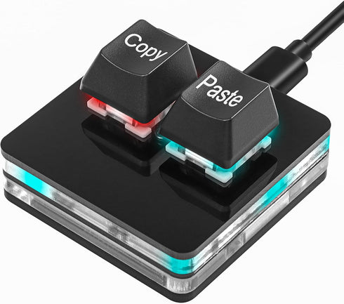 SinLoon USB Mini 2 Key Keypad 2-Key Copy Paste Keyboard OSU Keypad HotSwap One Handed Mechanical Gaming Keyboard with USB Cable for Accounting Wor...