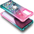 NZND Case for OnePlus Nord N300 5G with Tempered Glass Screen Protector (Maximum Coverage), Ring Holder/Wrist Strap, Glitter Liquid Floating Water...