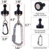 Magnetic Hooks for Canopy, Magnet Clip Hanger with Carabiner for Camping, Heavy Duty Earth Magnets, Cruise Hanging, Multifunctional Tent Canopy, S...