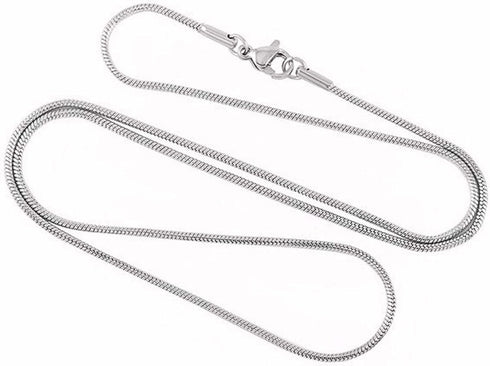 Stealie Necklace, 20" Chain, Pure 304 Stainless Steel, Grateful Dead Head Skull Lightening Bolt Charm Pendant with 20" (50.8cm) Snake Chain...