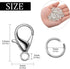 300 Pcs Jewelry Findings Kit Alloy Lobster Clasps with Open Jump Rings, Gold and Silver Lobster Claw Clasps Bracelet Necklace Fasteners Hook Jewel...