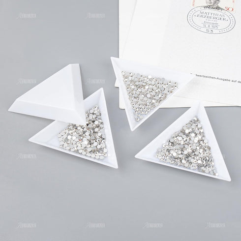 AUEAR, 120 Pack Triangle Sorting Trays Bead Sorting Storage Plates Trays Plastic Nail Art Plates for DIY Art Craft...