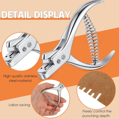 2 Pieces Pattern Notcher Stainless Steel Pattern Notcher Paper Notcher Pattern Punch Tool Designer Tailor Sewing Pliers Tailors Proofing Pliers Pa...