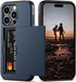 Nvollnoe Compatible with iPhone 15 Pro Case with Card Holder Heavy Duty Protective Dual Layer Shockproof Hidden Card Slot Slim Wallet Phone Cover ...