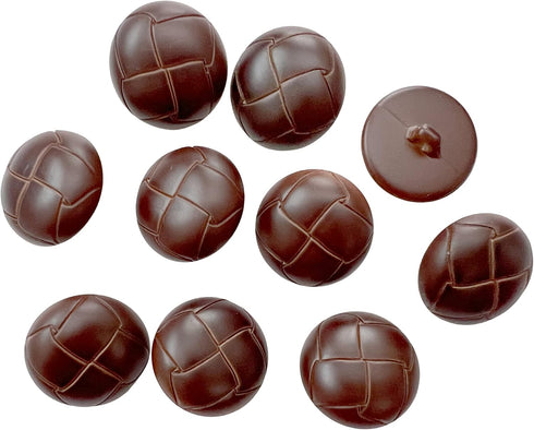 PEPPERLONELY 10PC Plastic Resin Buttons with Shank Sew On for Clothes Dress Coat Jeans Crafts, Brown, 1 Inch...