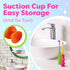 Kids Toothbrush 4 Pack - Soft Bristles with Suction Cup - Toothbrush Kids, Child Sized Brush Heads (3-10 Year Old) Kid Toothbrush with Easy Storag...