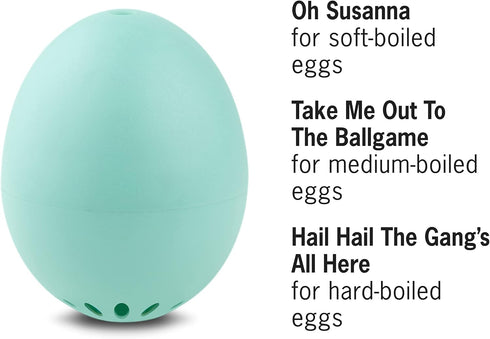 BeepEgg Basic Turquoise – Egg Timer for Boiling Eggs – Musical Egg Cooker for Soft, Medium, Hard Eggs – Food Safe – Singing Floating Egg Timer – E...