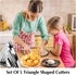 SK Triangle Shape Cookie Cutter Set, Stainless Steel, 5-Piece, Small(2.7in)...