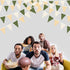 32Ft Sage Green Party Decorations Olive Green Tan Brown Cream Neutral Triangle Flag Fabric Banner Pennant Bunting Garland Streamers for Birthday W...