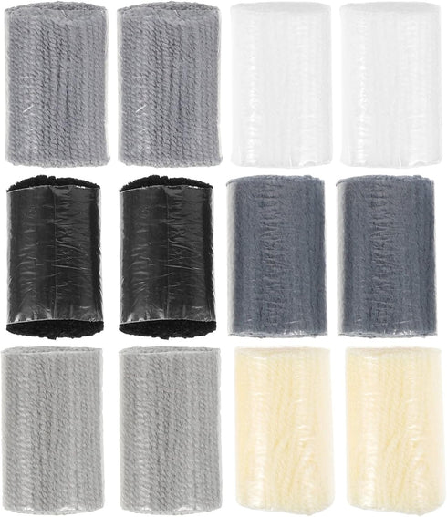 MAGICLULU 12 Rolls Latch Hook Yarn Pre-Cut Rug Yarn Knitting Crafts Yarn Soft Crochet Yarn Colorful Sewing Replace Yarn Threads for Making Pillowc...