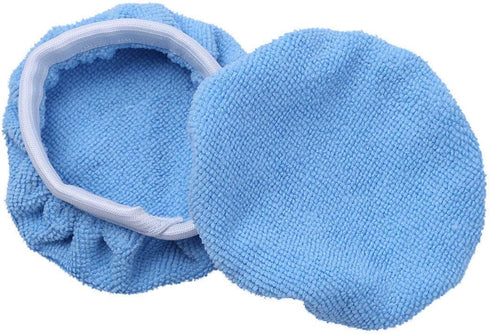 ZYTC Car Polishing Waxing Sleeve Polisher Pad Bonnet Microfiber Pad Soft Pack of 5 (Light Blue, 9"-10")...