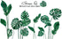 RW-1001 Removeable 3D Green Plants Wall Stickers DIY Fresh Leaf Home Wall Decoration Art Decor Wall Decal Peel and Stick Murals for Girls Kids Bab...
