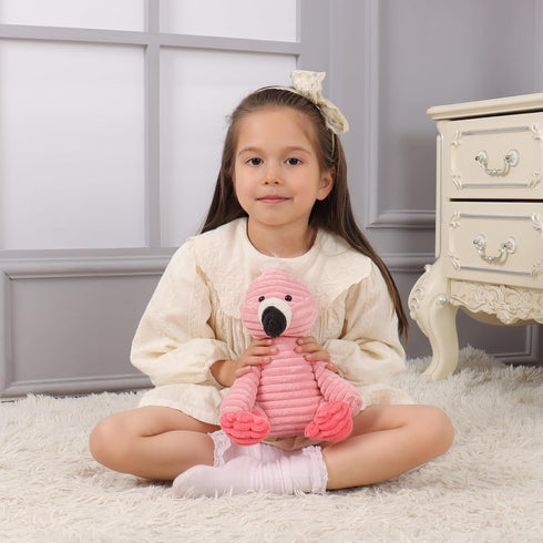 Apricot Lamb Toys Plush Corduroy Flamingo Stuffed Animal Soft Cuddly Perfect for Child (Corduroy Flamingo 8.5 Inches)...