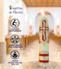 Easter Lent Candle Alpha Omega Sheep Catholic Candle...
