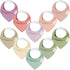 10-Pack Organic Baby Bandana Bibs - Organic Cotton Bandana Bibs for Boys, Girls - Super Absorbent Bandana Drool Bibs - Teething Bibs - Baby Bibs f...