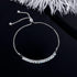 MDFUN Bracelet for Women 18k White Gold Plated Created Round Opal Simple Adjustable Tennis Opal Bracelet...