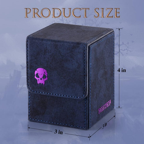 tombert 150+ Premium Deck Box for MTG, PTCG, Large Capacity with 2 Dividers, Fits 150+ Sleeved Cards TCG Trading Card Games (Purple)...