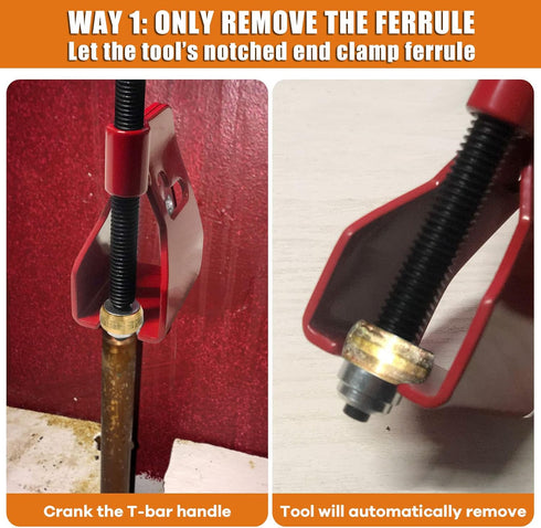 Compression Sleeve Puller Tool Remove Ferrule & Nut Of Pipe, Ferrule Puller For 1/2” Copper Water Compression Sleeve & 1/2-Inch Copper Tubing, Plu...