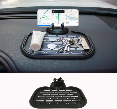 Non-Slip Phone Pad for Car Dashboard, Universal 360 Degree Rotating Car Phone Holder Multifunctional Anti-Shake Phone Mat for Cell Phone GPS Sungl...