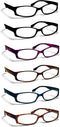 Boost Eyewear 6 Pack Reading Glasses, Modern Fashion Frames for Women and Men (Solid Black, and Blue, Red, Purple, Natural Tortoise Shell Patterns...