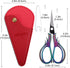 Embroidery Scissors Knitting Scissor Small Crafting Shears with Leather Case Little Scissors Cover for Sewing Threading Needlework DIY Tool 4.2in ...