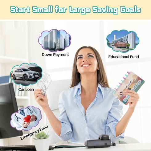 Savings Binder l 52 Week Savings Challenge, 2024 Reusable Budget Book with Cash Envelopes, Mothers Day Gifts Money Binder for Saving...