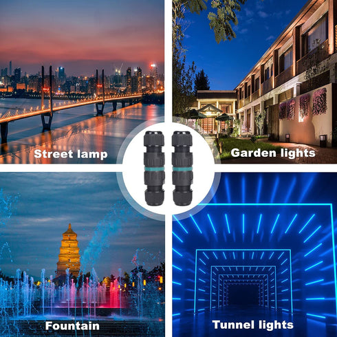 COMOPEZ Waterproof Electrical Boxes, IP68 Underground Cable Connector Outdoor Quick Installation Junction Boxes for Billboards Tunnel Lights Road ...
