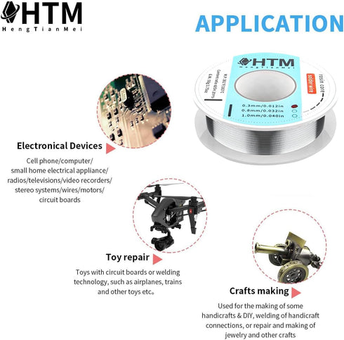 63/37 Rosin Core Tin Lead Solder Wire For Electrical Soldering(0.3mm/50g)...