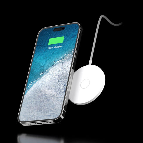 MagPad | Magnetic Wireless Charger Pad for MagSafe & USB-C Cable| Minimal, Non-Scratch, Slim, Light | Fast-Charging 15 Watts | for Apple iPhone 15...