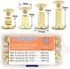 80 Sets Chicago Screws Assorted Kit 4 Sizes Golden Leather Rivets 1/4 5/16 3/8 1/2 Screw Rivets Slotted Phillip Head Book Binding Posts Nail Rivet...